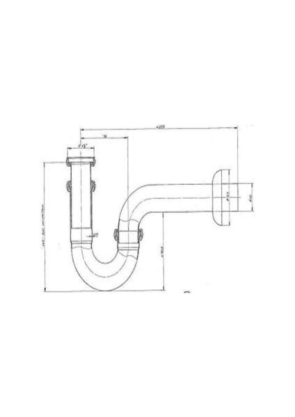 Ideal Standard U Tipi Krom Lavabo Sifonu