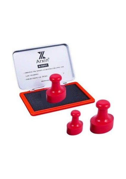 Mühür Kauçuk Alaşım Kırmızı Kaşe Oval 15X25MM