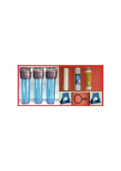 Daire Girişi Su Arıtma Cihazları 3/4" Reçine Filtreli Bilezikli Tip
