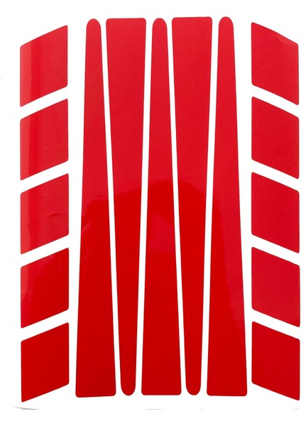 Şerit Tasarımlı Bayrak Kırmızı Motosiklet Kask Sticker Çınar Extreme fiyatları