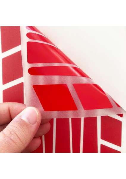 Şerit Tasarımlı Bayrak Kırmızı Motosiklet Kask Sticker Çınar Extreme modelleri