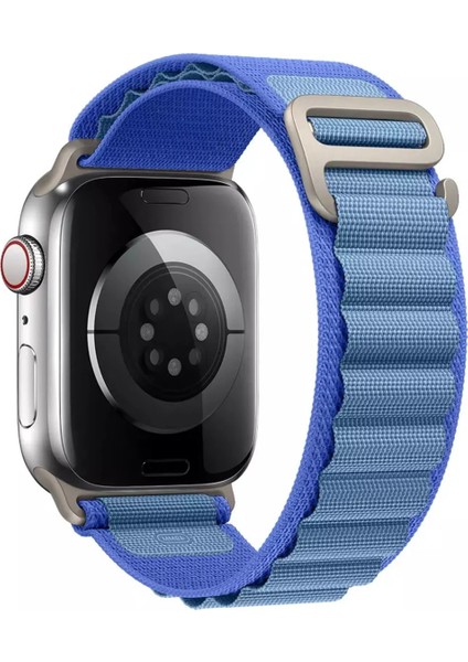 Apple Watch Uyumlu 42MM 44MM 45 mm 49MM Kordon 1/2/3/4/5/6/se/7/8/ Watch Ultra Alpine Loop Kordon Mavi