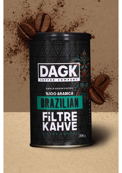 Brazilian Filtre Kahve 200 gr Teneke (Öğütülmüş)