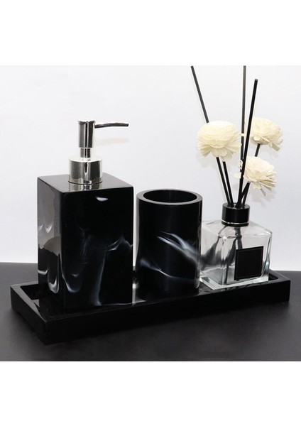 Banyo Tuvalet Depolama Vanity Tepsi Tutucu Kozmetik Organizatör Siyah Orta (Yurt Dışından) indirimleri