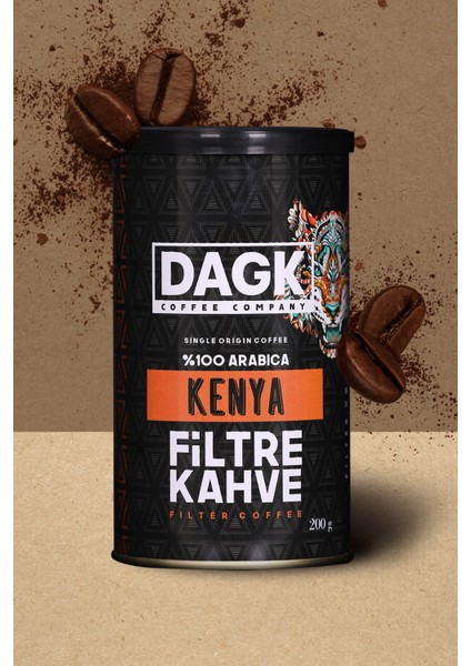 Kenya Filtre Kahve 200 gr Teneke (Öğütülmüş)