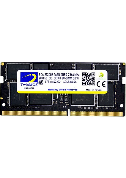 MDD416GB2666N, 16GB, Ddr4, 2666MHZ, 1.2V Notebook Ram