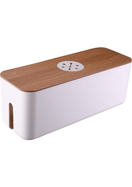 Kablo Yönetimi Kutusu Soket Organizer Keeper Tutucu Büyük Beyaz (Yurt Dışından)