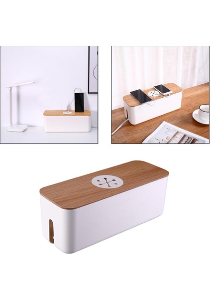 Kablo Yönetimi Kutusu Soket Organizer Keeper Tutucu Büyük Beyaz (Yurt Dışından) fırsatları
