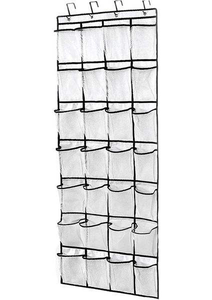 4 Metal Kanca Sunrağı Organizatör Ile Asmak 28 Cep Ayakkabı Organizatörü (Yurt Dışından)
