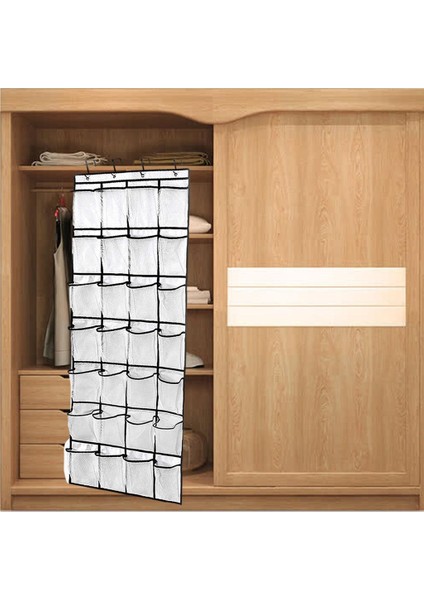 4 Metal Kanca Sunrağı Organizatör Ile Asmak 28 Cep Ayakkabı Organizatörü (Yurt Dışından) fiyatları