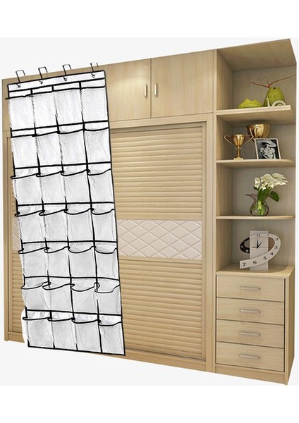 4 Metal Kanca Sunrağı Organizatör Ile Asmak 28 Cep Ayakkabı Organizatörü (Yurt Dışından) modelleri