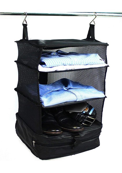 1pc 3 Katman Seyahat Bagaj Organizer Çamaşırhane Depolama Bölmesi (Yurt Dışından) modelleri