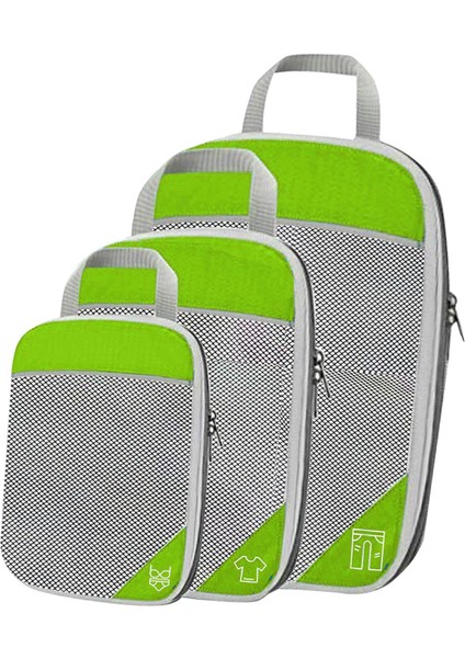 Bagaj Paketleme Organizatörleri Hafif Yeşil 3pcs Seçenekleri (Yurt Dışından)