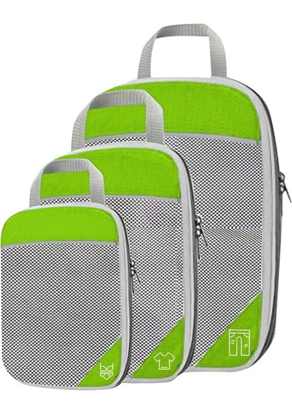 Bagaj Paketleme Organizatörleri Hafif Yeşil 3pcs Seçenekleri (Yurt Dışından) modelleri