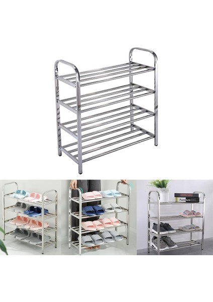 4 Katmanlı Ayakkabı Rafı Metal Ayakkabı 16-20 Çift Ayakkabı Depolama Organizatör Ünitesi (Yurt Dışından) modelleri