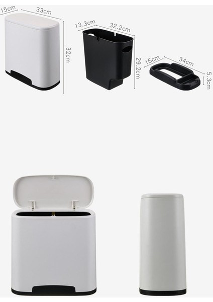 Dar Çöp Çanta Depolama Oluklu Çöp Çöpü Ile Kap Çöp Kutu Kovasını Çöpe Atabilir (Yurt Dışından) fırsatları