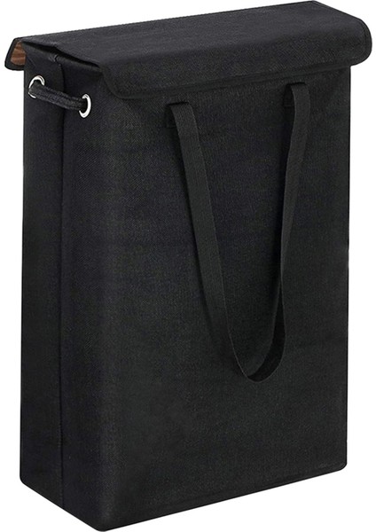 Katlanır Kirli Çamaşır Sepeti Yatak Odası Organizatörü Siyah (Yurt Dışından)