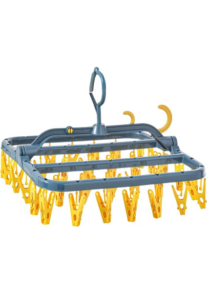 Klip Kurutma Çorapları Ile Asma Kurutma Rafı Sarı (Yurt Dışından) fırsatları