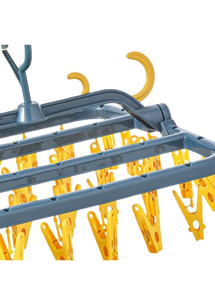 Klip Kurutma Çorapları Ile Asma Kurutma Rafı Sarı (Yurt Dışından) indirimleri