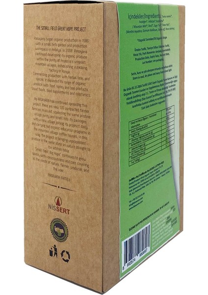 Bio Woow Organics Organik Naneli Karışık Bitki Çayı 80 gr