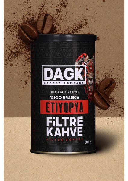 Etiyopya Filtre Kahve 200 gr Teneke (Öğütülmüş)