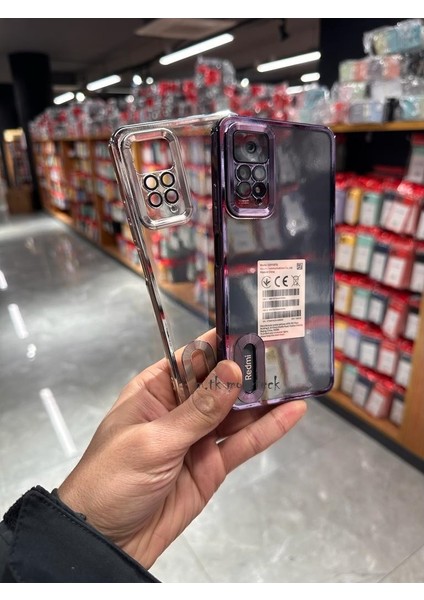Xiaomi Redmi Note 11 Pro Kılıf Alt Kamera Mercek Korumalı Parlak Renkli Logo Görünür Kapak