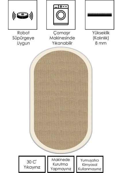 Makinede Yıkanabilir Kaymaz Taban Leke Tutmaz Oval Salon Halısı Mutfak Halısı ve Yolluk fiyatları