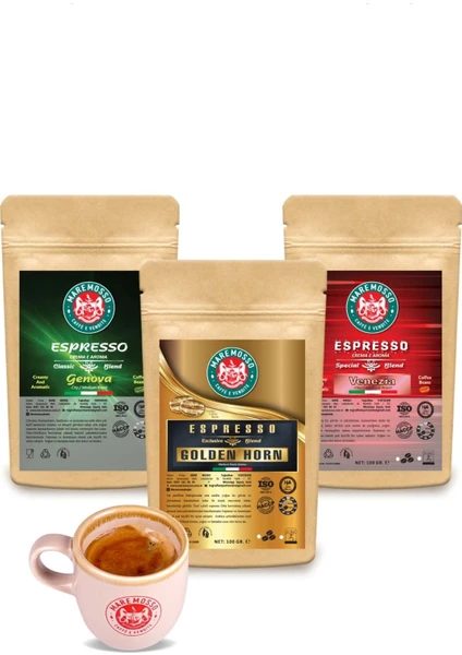 Limanlar Serisi ( Golden Horn, Venezia, Genova )  Espresso Kahve Blend Tanışma Seti 100GR X3 Paket