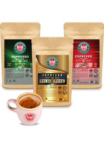 Limanlar Serisi ( Golden Horn, Venezia, Genova ) Espresso Kahve Blend Tanışma Seti 100GR X3 Paket