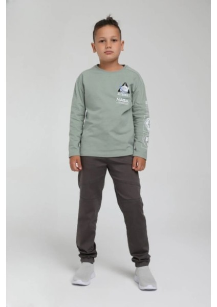 Erkek Çocuk Sweat Shirt Baskılı Yeşil10