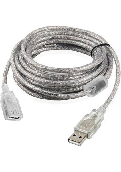 Usb 2.0 dişi erkek uzatma kablosu şeffaf  7m usb uzatma kablosu