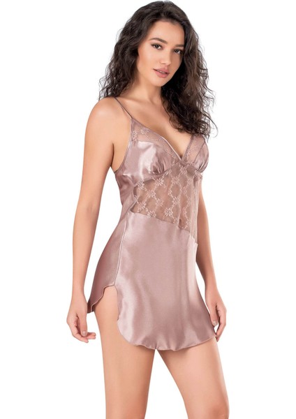 Vizon Kısa Saten Gecelik 8137 fiyatları