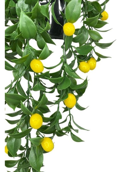Yapay Çiçek Saksıda Sarkan Limon 60*20CM