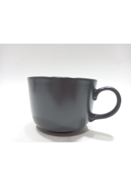 Seramik Koyu Gri Renkli Jumbo Boy Kupa 11 cm Çap 8 cm Yükseklik modelleri