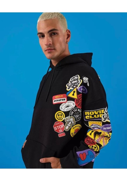 Özel Tasarım Kapüşonlu Movıe Club Emojiler Baskılı % 100 Pamuk Tam Kışlık Hip Hop Erkek Eşofman Takımı fiyatları