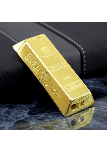 Külçe Altın Şeklinde Doldurulabilir Gold Çakmak