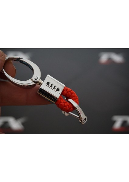 Audi Logo Stil Hasır Desen Anahtarlık K