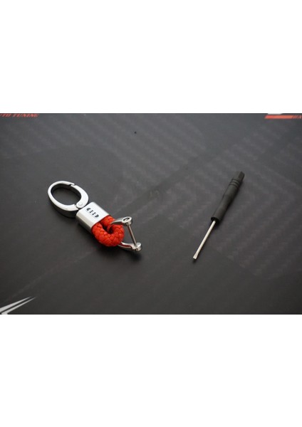 Audi Logo Stil Hasır Desen Anahtarlık K