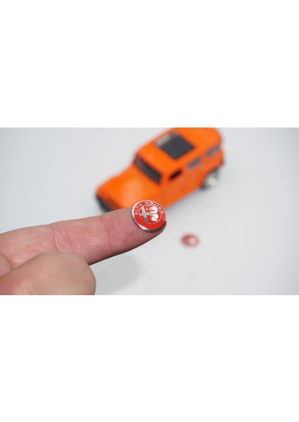 Alfa Romeo Oto Anahtar 3m Metal Alaşım Logo 2'li Set