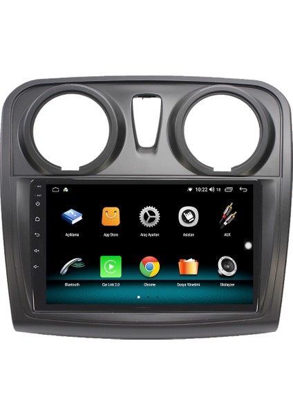 Dacia Lodgy Android 10 Carplay Özellikli Navigasyon Multimedya Ekran 2gb Ram + 32GB HDD