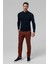 Slim Fit Lacivert Rib Örgü Kazak 9EC060631770M 4