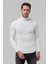 Slim Fit Ekru Rib Örgü Kazak 9EC060631764M 1
