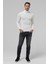 Slim Fit Ekru Rib Örgü Kazak 9EC060631764M 4