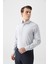 Slim Fit Lacivert Armürlü Gömlek 1