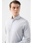 Slim Fit Lacivert Armürlü Gömlek 2