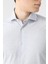 Slim Fit Lacivert Armürlü Gömlek 3