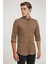 D'S Damat Twn Slim Fit Kahve Düz Gömlek 8EC02IB03265D 1