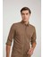 D'S Damat Twn Slim Fit Kahve Düz Gömlek 8EC02IB03265D 2