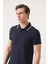 Twn Slim Fit Lacivert Pike Dokulu T-Shirt 6EC146011783M 2