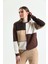 Kahverengi Parçalı Patchwork Sweatshirt 4